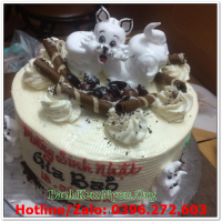 Hình bánh kem sinh nhật con chuột tuổi tý CG22