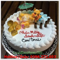 Mẫu bánh sinh nhật con mèo tuổi mẹo CG132