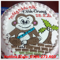 Mẫu bánh kem sinh nhật con khỉ tuổi thân CG238
