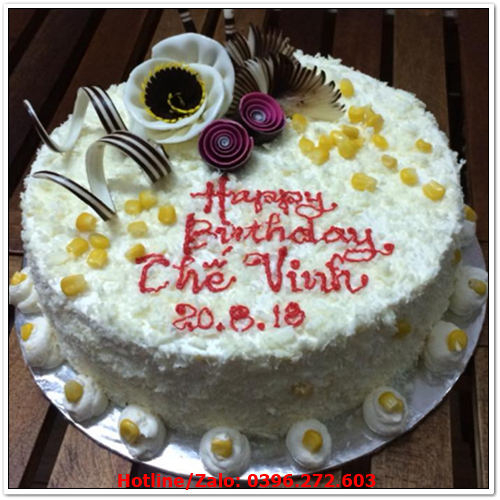 Mẫu bánh sinh nhật Bắp – Bánh gato sinh nhật được làm từ Bắp non