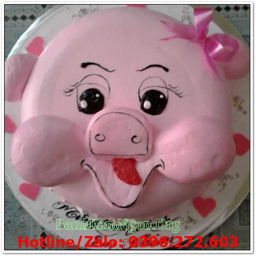 Sản phẩm bánh kem sinh nhật con lợn tuổi hợi CG720